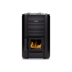 Narvi Black Wood Burning Sauna Heater on a white background