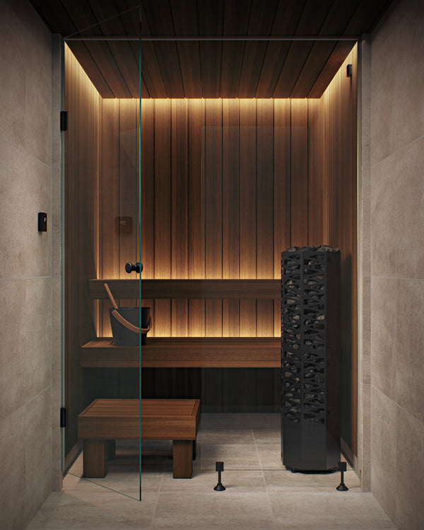 Narvi Smooth Electric Sauna Heater in a  sauna
