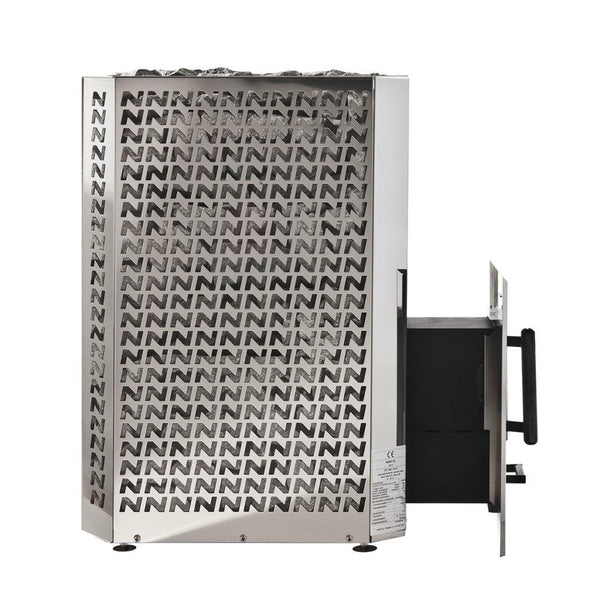 Narvi Stony 20 Wood Burning Sauna Heater - Through Wall on a white background 