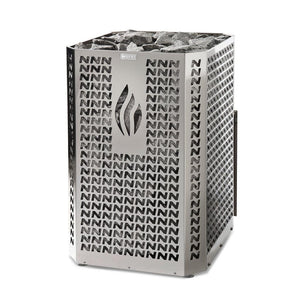 Narvi Stony 20 Wood Burning Sauna Heater - Through Wall on a white background 