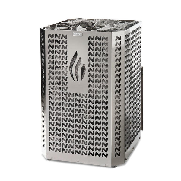 Narvi Stony 20 Wood Burning Sauna Heater - Through Wall on a white background 