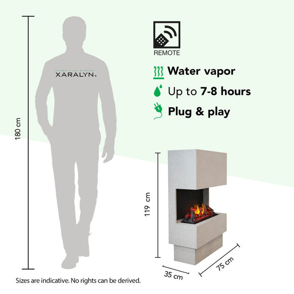 Electric Fireplace Xaralyn Nuoro Water Vapor