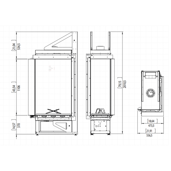 Planika Vitro Left Corner Ethanol Fireplace