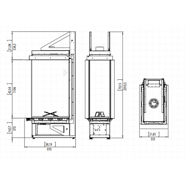 Planika Vitro Room Divider Ethanol Fireplace