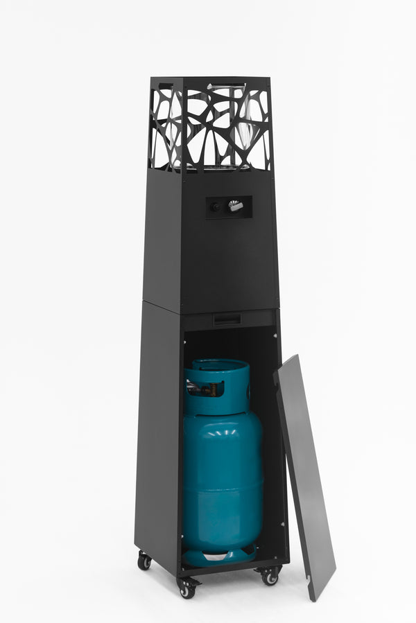 Planika Pyramid Patio Heater | Black | Gas Outdoor Heater 8 kW