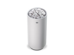 Round Electric Sauna Heater Tulikivi Usva White, Above