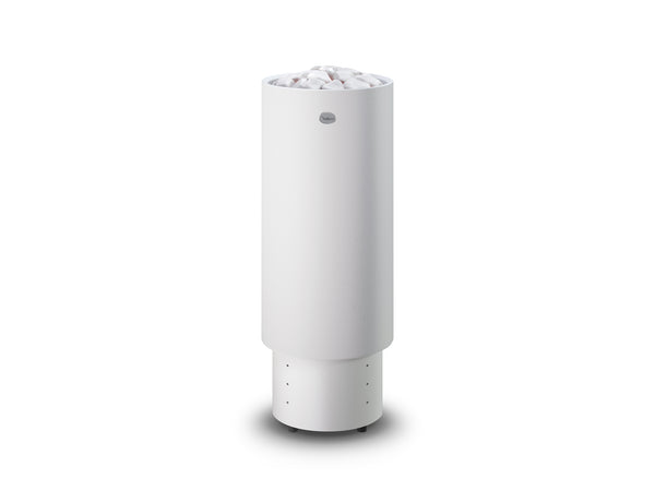 Round Electric Sauna Heater Tulikivi Usva White, Raised