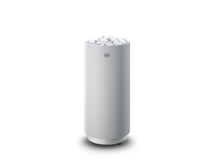 Round Electric Sauna Heater Tulikivi Usva White, Front