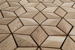 Geometric pattern of wooden tiles