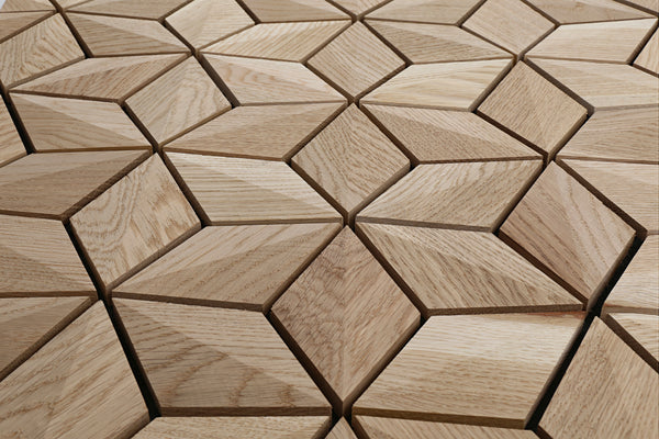 Geometric pattern of wooden tiles