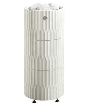 Round Standing Soapstone Cladded Electric Sauna Heater Tulikivi Riite