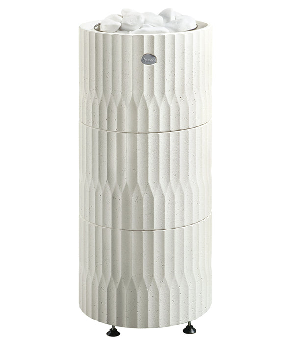 Round Standing Soapstone Cladded Electric Sauna Heater Tulikivi Riite