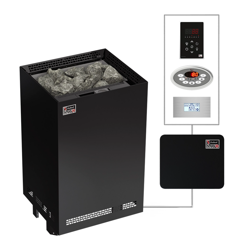 Electric Sauna Heater Nordex S Combi Black NS Sawo 6-9kW