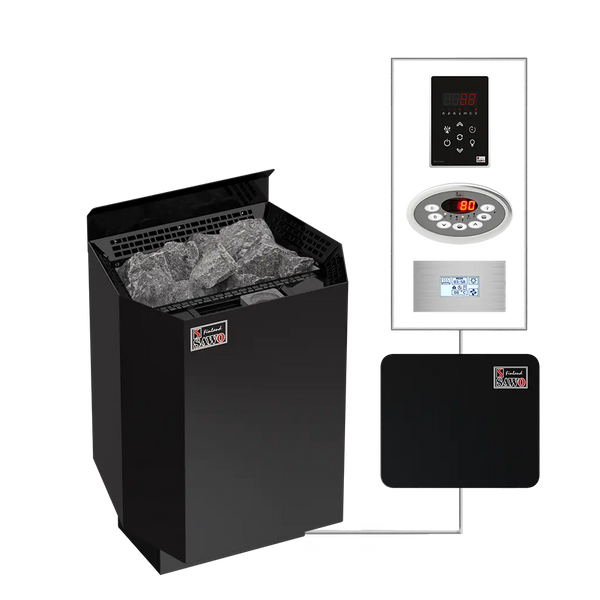 Electric Sauna Heater Nordex Mini Combi NS Black Sawo (3-3.6kW)