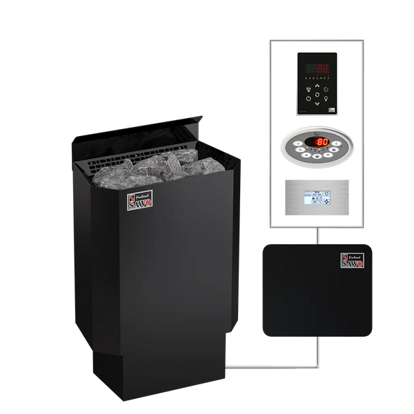 Electric Sauna Heater Nordex Mini Black NS Sawo (3-3.6kW)