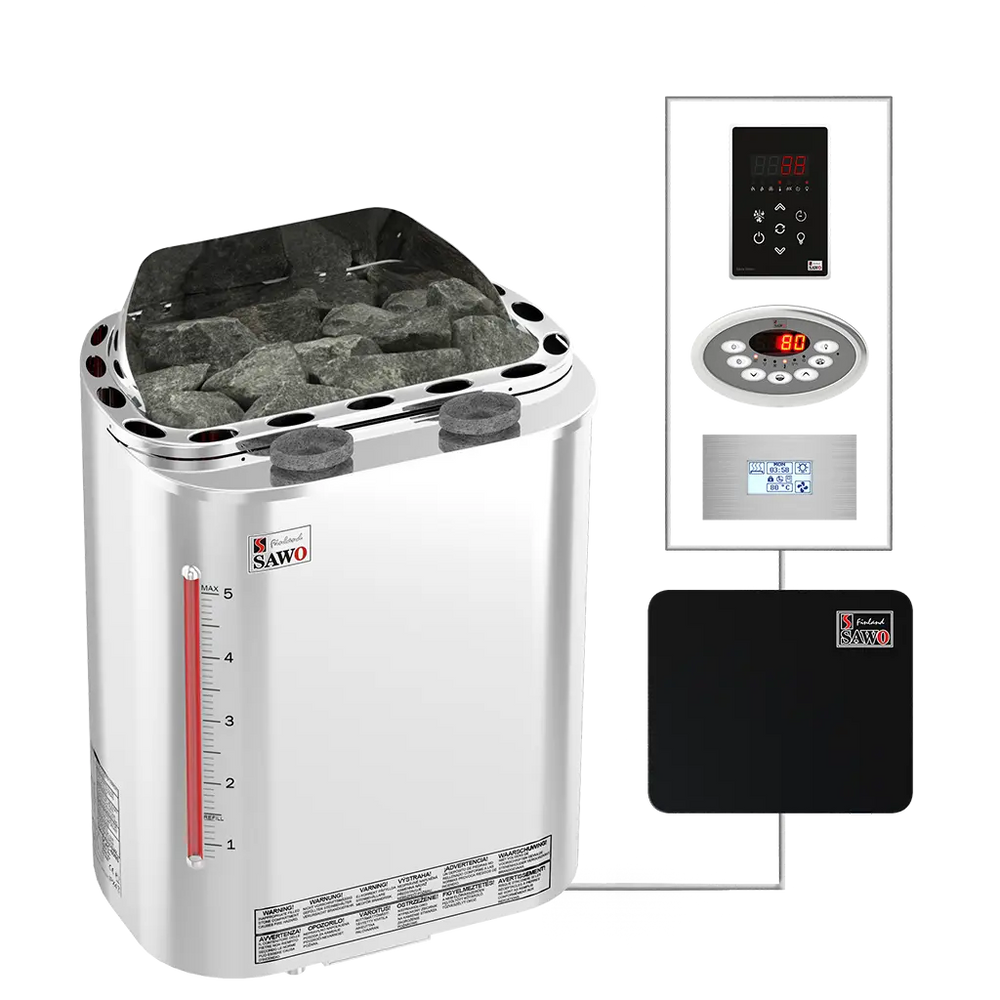 Electric Sauna Heater Scandi Combi NS Sawo 6-9kW