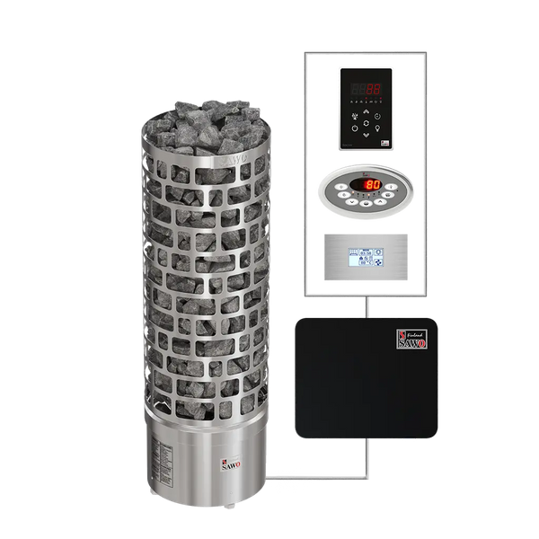 Electric Sauna Heater Aries Round NS Sawo (6-9kW)