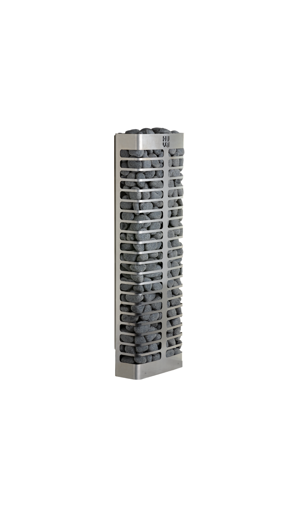 Huum steel electric sauna heater in a white background