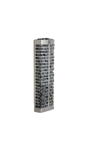 Huum steel electric sauna heater in a white background