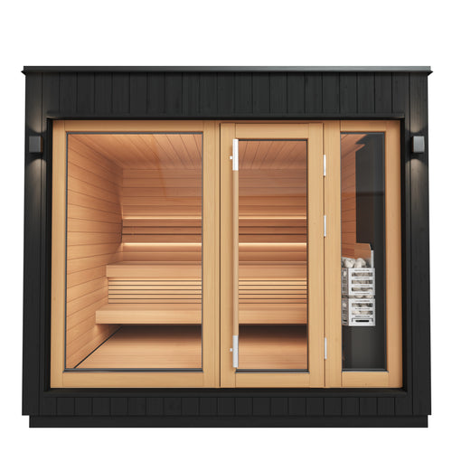 A render of Saunum AirCube One without background from the front.