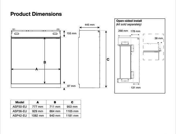 Dimplex Aspire 30 Electric Fireplace