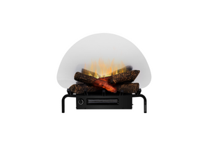 Revillusion Logset 20 electric fireplace log set with realistic glowing logs and Revillusion flame effect, shown from the front.