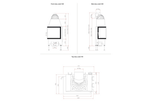 Schmid Ekko L 55(34)51 S Hinged Door Wood-Burning Indoor Fireplace