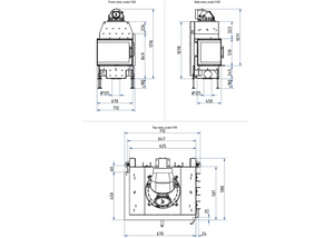 Schmid Ekko L 67(45)51 S EVO Swivel Door Wood-Burning Indoor Fireplace