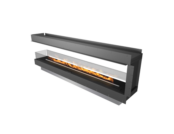 room divided fireplace from planika on a white background