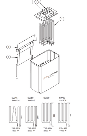 Electric Sauna Heater Harvia The Wall E Black Steel