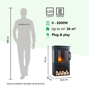 Electric Fireplace Xaralyn Stefanos Freestanding
