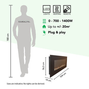 Electric Fireplace Xaralyn Trivero 90 cinewall