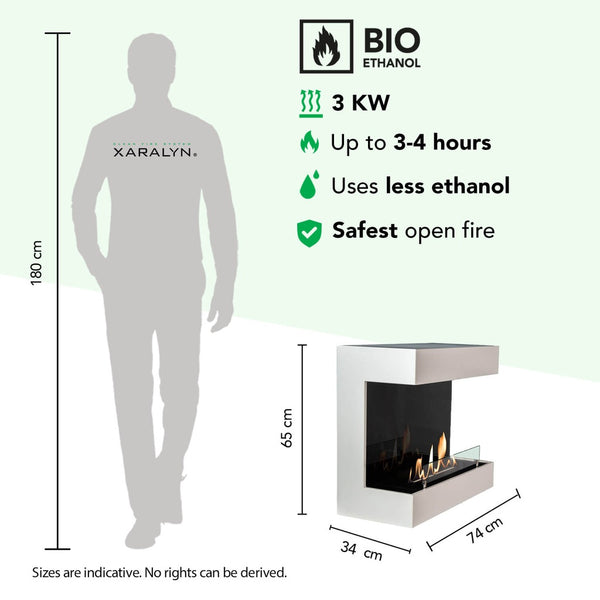 Xaralyn Umbria bioethanol wall fireplace