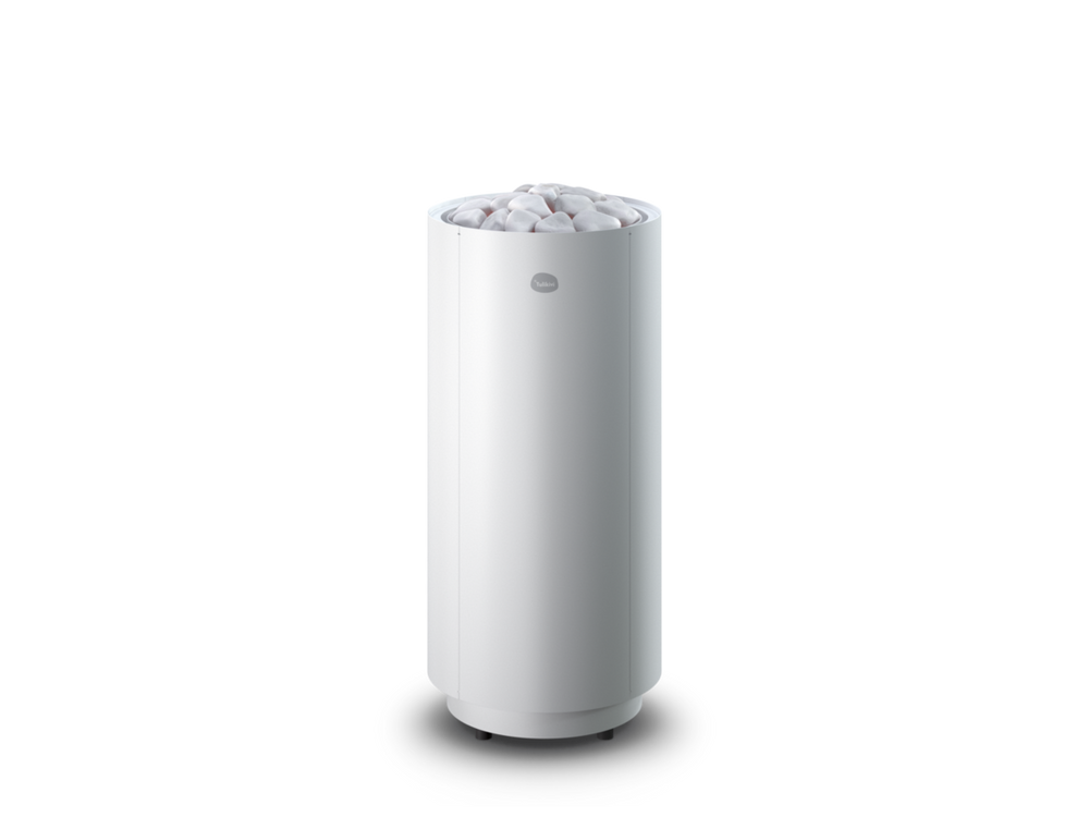 Round Electric Sauna Heater Tulikivi Usva White, Front