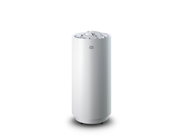 Round Electric Sauna Heater Tulikivi Usva White, Front