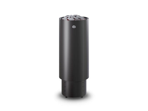 Round Electric Sauna Heater Tulikivi Usva Black, Raised