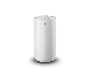 Tulikivi Usva L White Electric Sauna Heater on a white background 