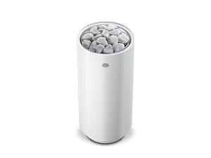 Round Electric Sauna Heater Tulikivi Usva White, Above