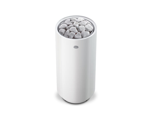 Round Electric Sauna Heater Tulikivi Usva White, Above