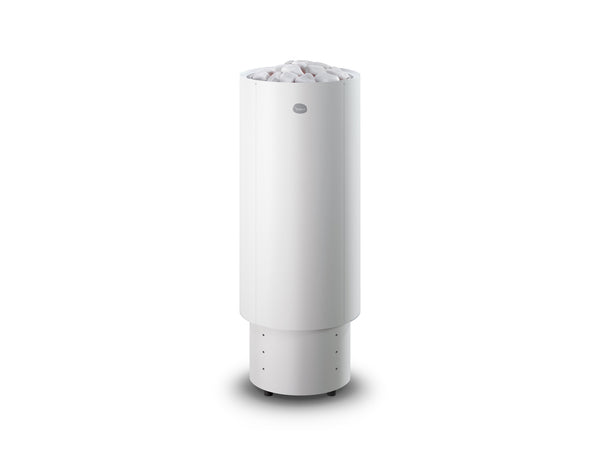 Round Electric Sauna Heater Tulikivi Usva White, Raised