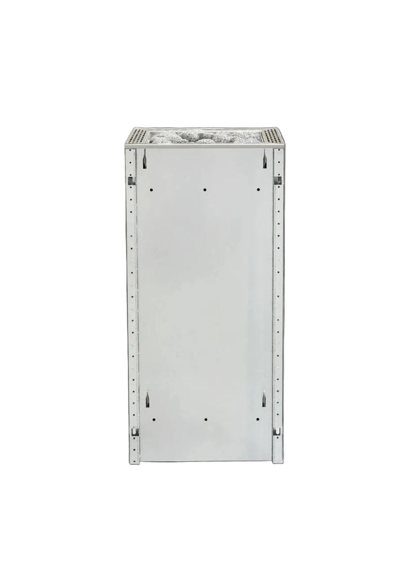 HUUM Core Bk electric sauna heater with stones  in a wooden sauna  