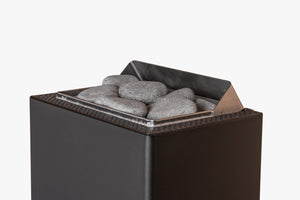 HUUM Black Electric sauna heater on a white background