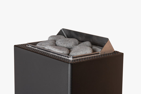 HUUM Black Electric sauna heater on a white background