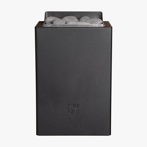 HUUM Black Electric sauna heater on a white background