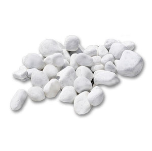 White pebbles on a white background