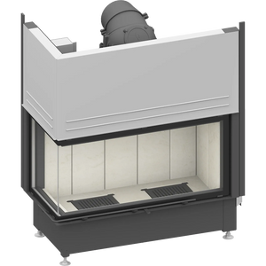 Fireplace heart Schmid Ekko L 100, lift hatch