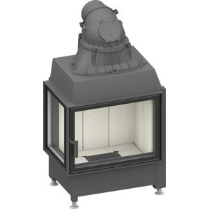 Fireplace heart Schmid Ekko L 67 s (45), hinged door (with bar)