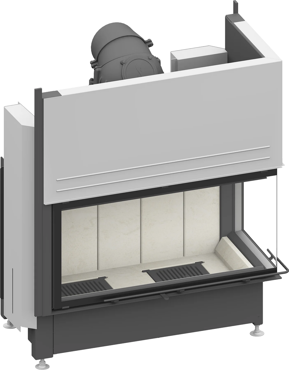 Fireplace heart Schmid Ekko R 100, lift hatch