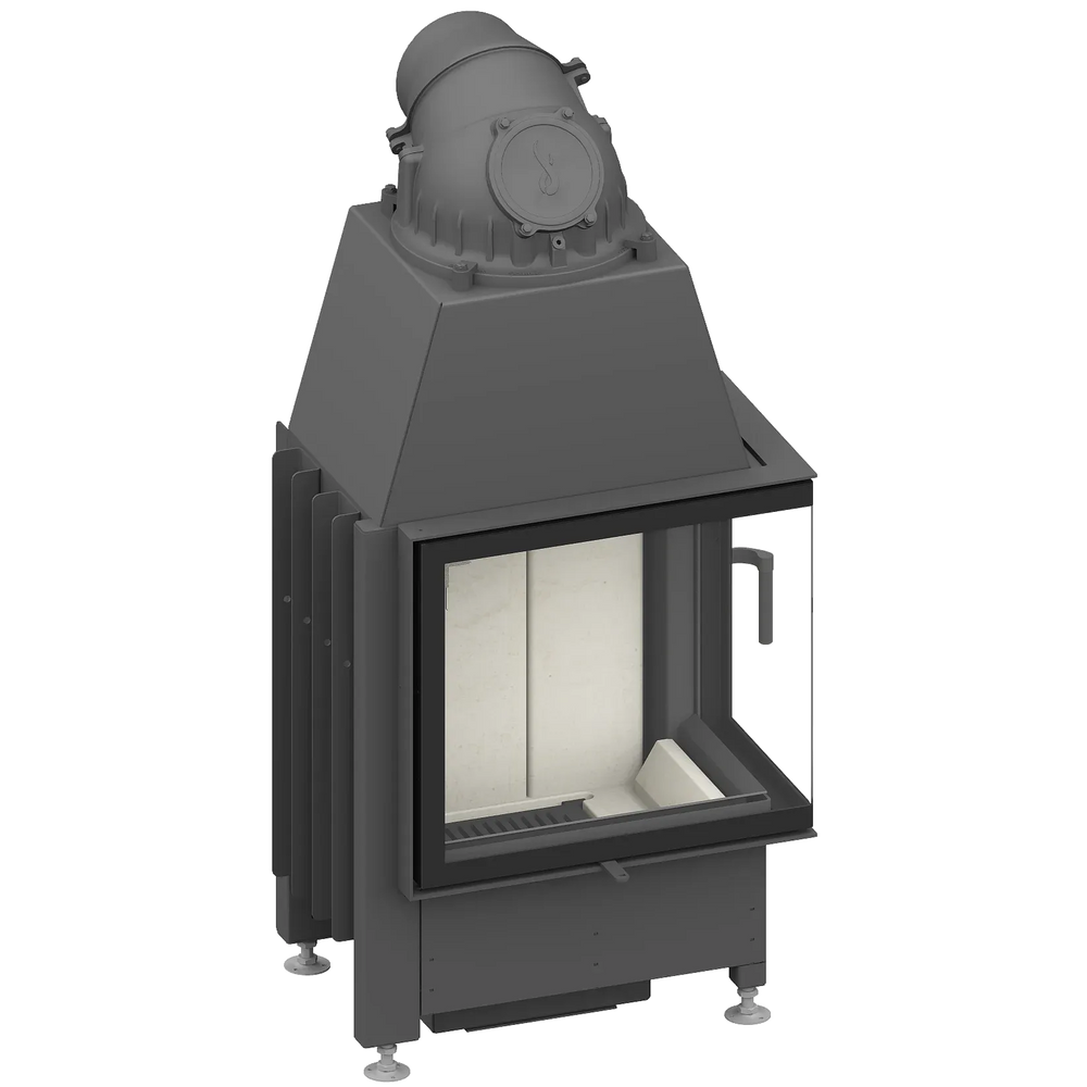 Fireplace heart Schmid Ekko R 55 s, hinged door