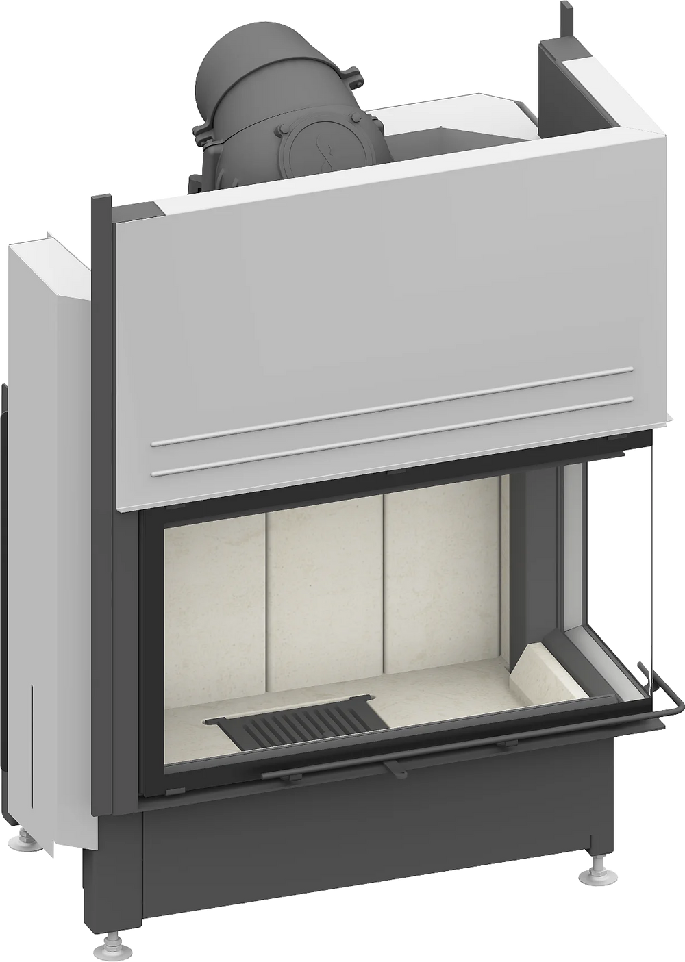 Fireplace heart Schmid Ekko R 84 h (34), lift hatch